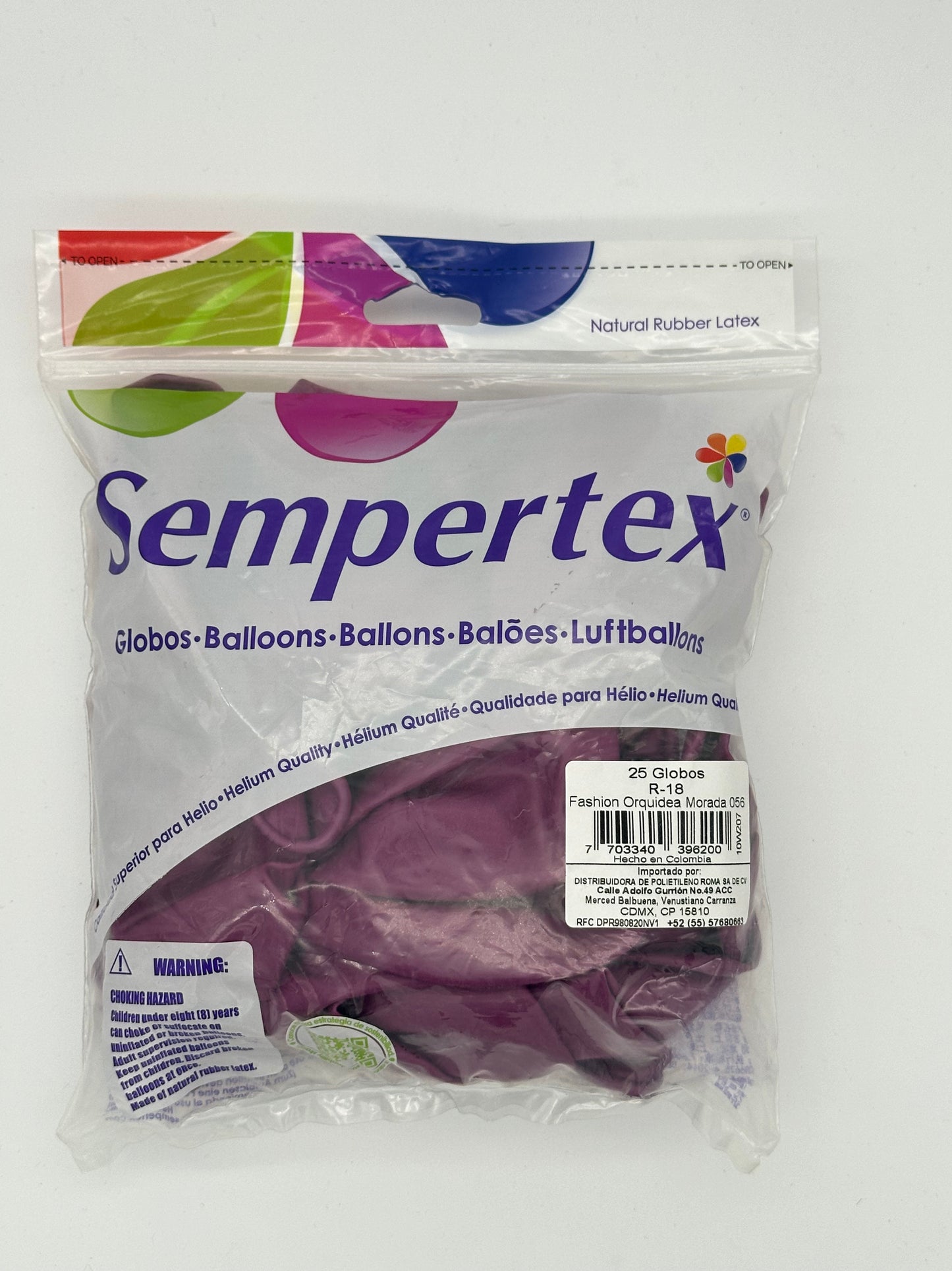 Fashion Orquidea Morada 18" (Bolsa 25pzs) Sempertex