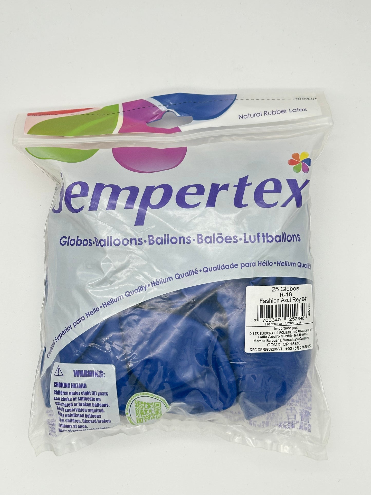 Fashion Azul Rey 18" (Bolsa 25pzs) Sempertex