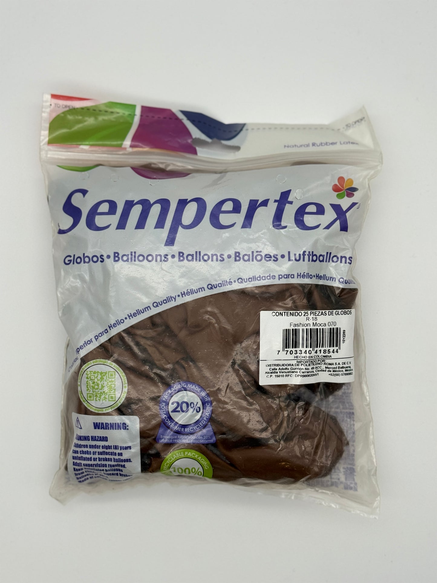 Fashion Moca 18" (Bolsa 25pzs) Sempertex