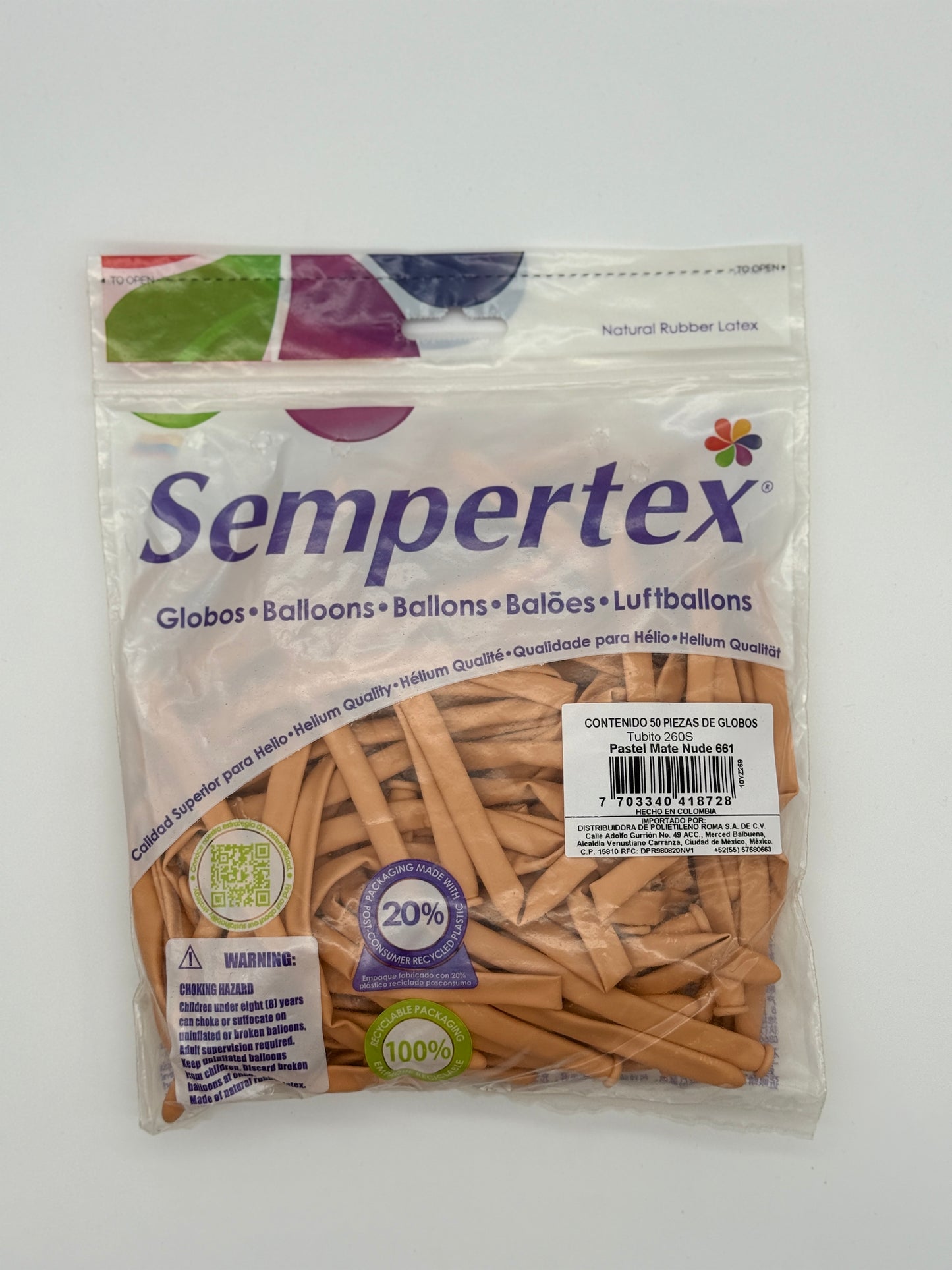 Pastel Mate Nude T260 (Bolsa 50pzs) Sempertex