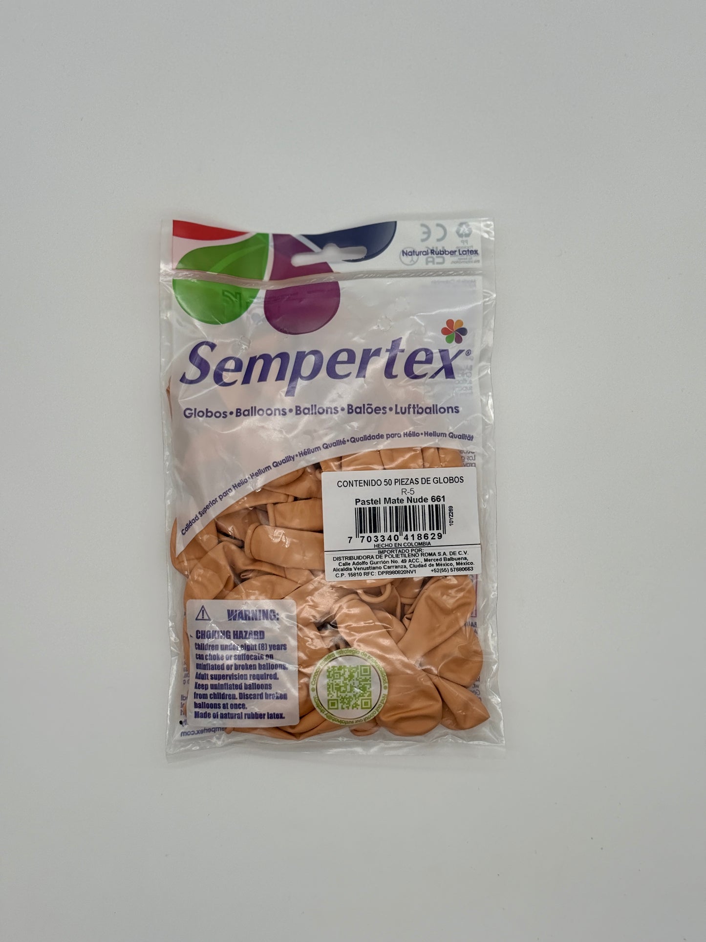 Pastel Mate Nude 5" (Bolsa 50pzs) Sempertex