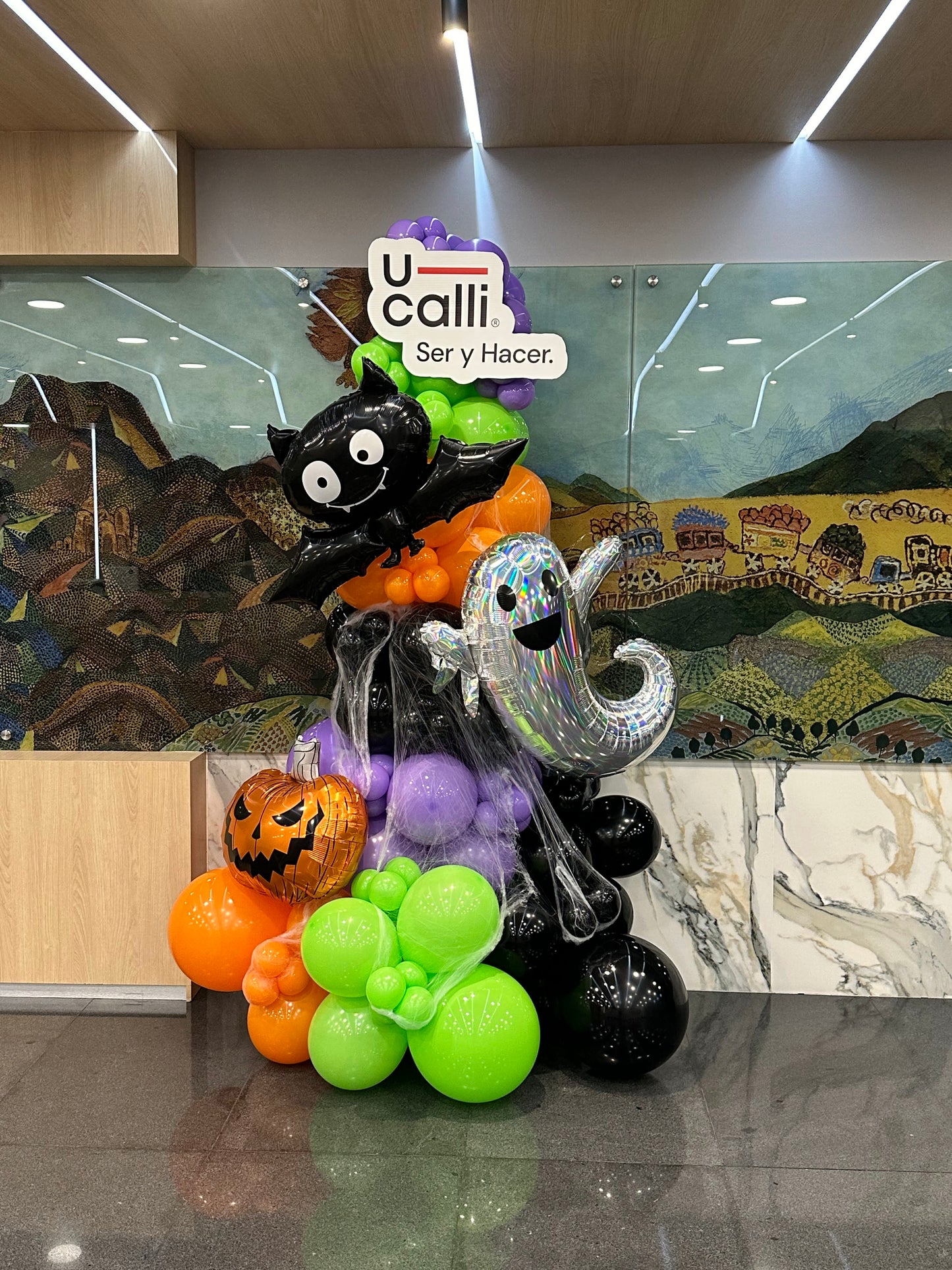 Columna Halloween + Letrero Personalizado