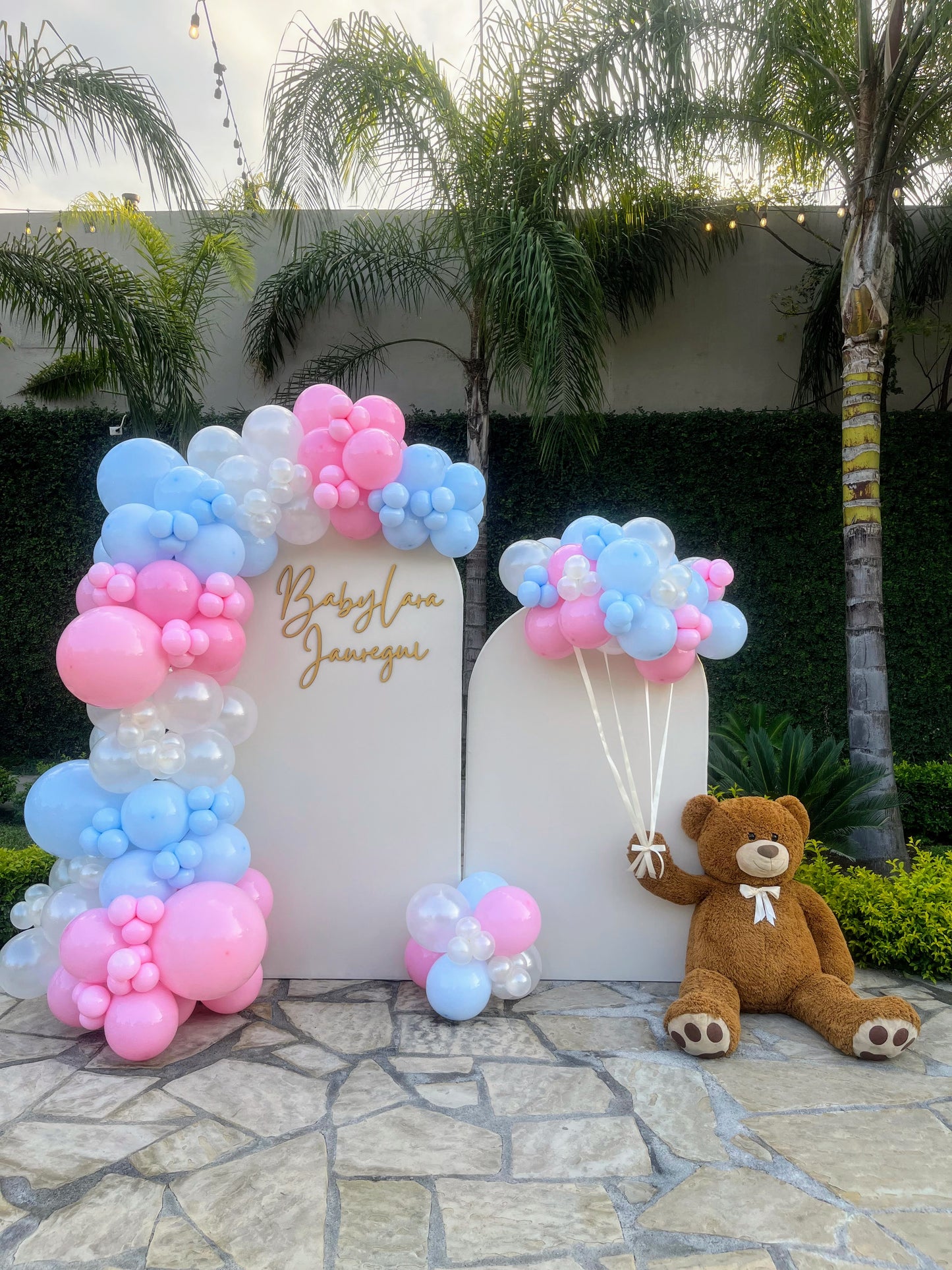 Set de 2 Mamparas Osito con Nube de Globos