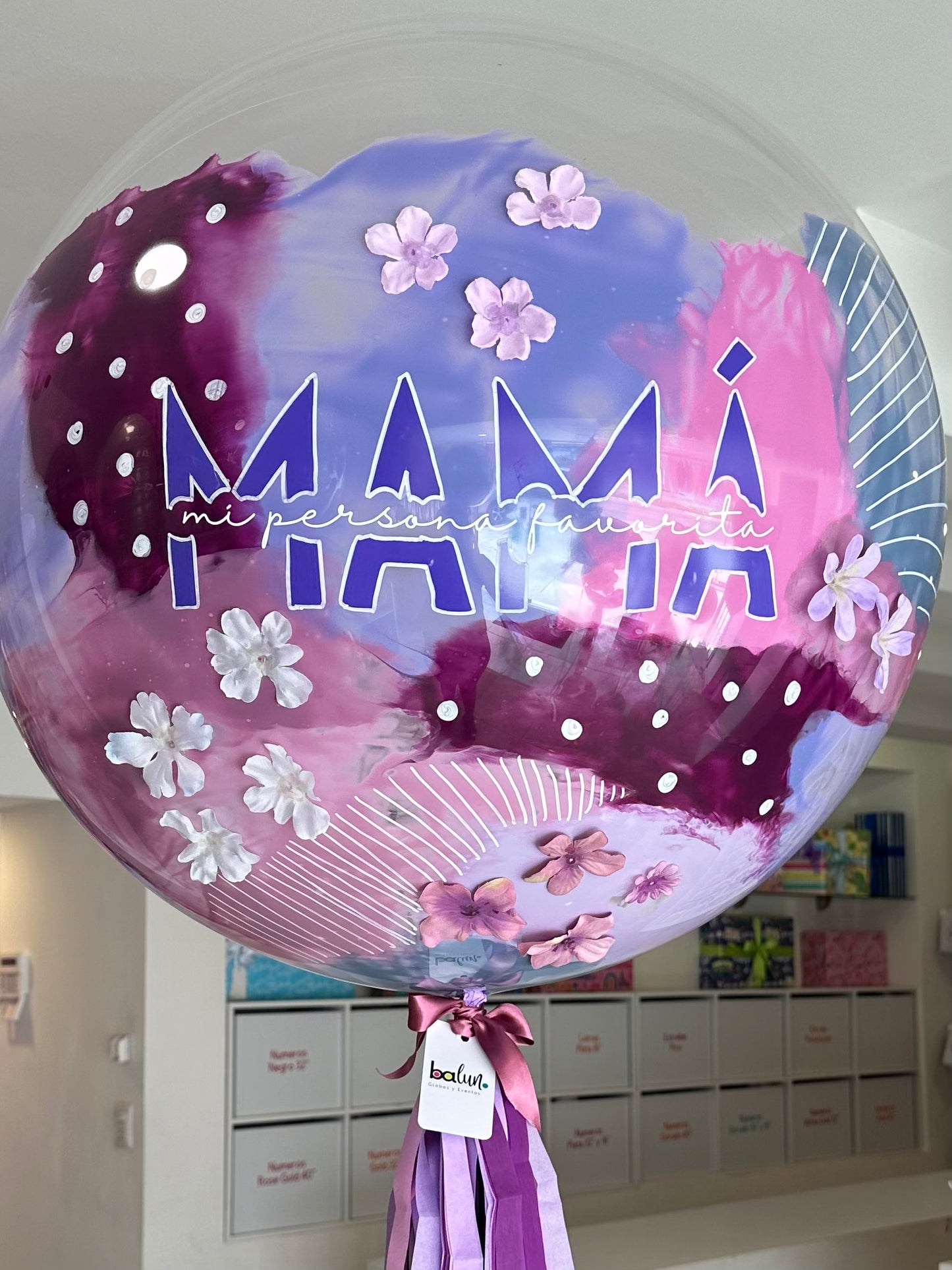 Globo Burbuja + Florecitas