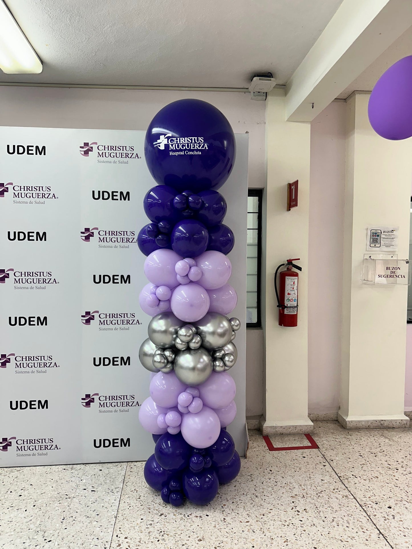 Columna de Globos con Logo