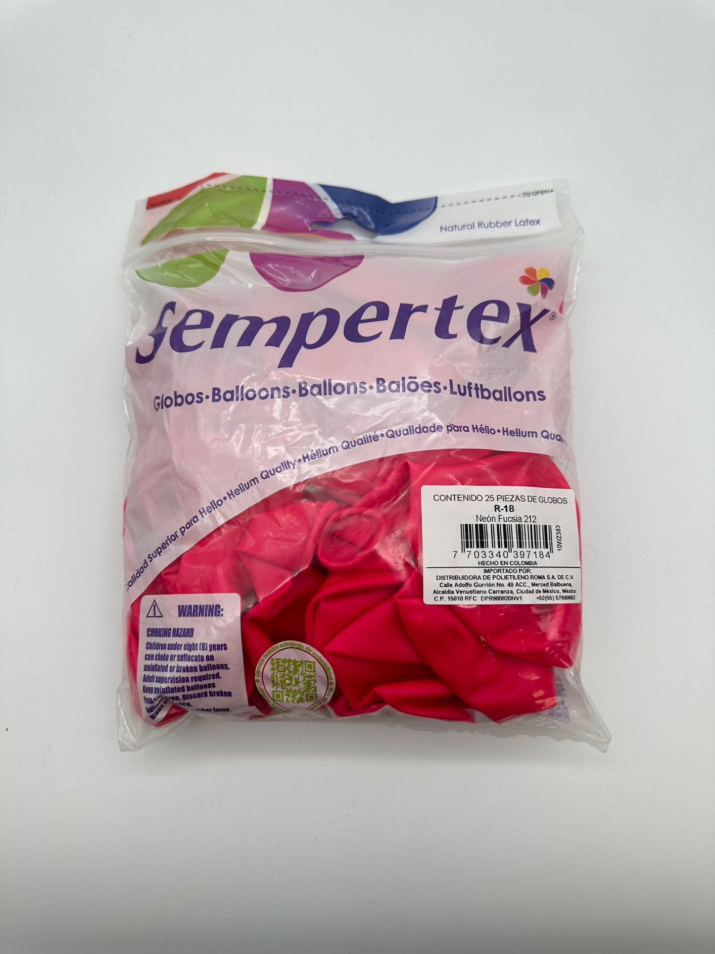 Neon Fucsia 18" (Bolsa 25pzs) Sempertex