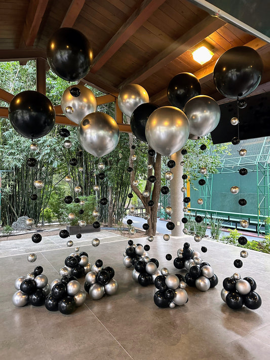 10 Globos Jumbo con Helio + Tiras