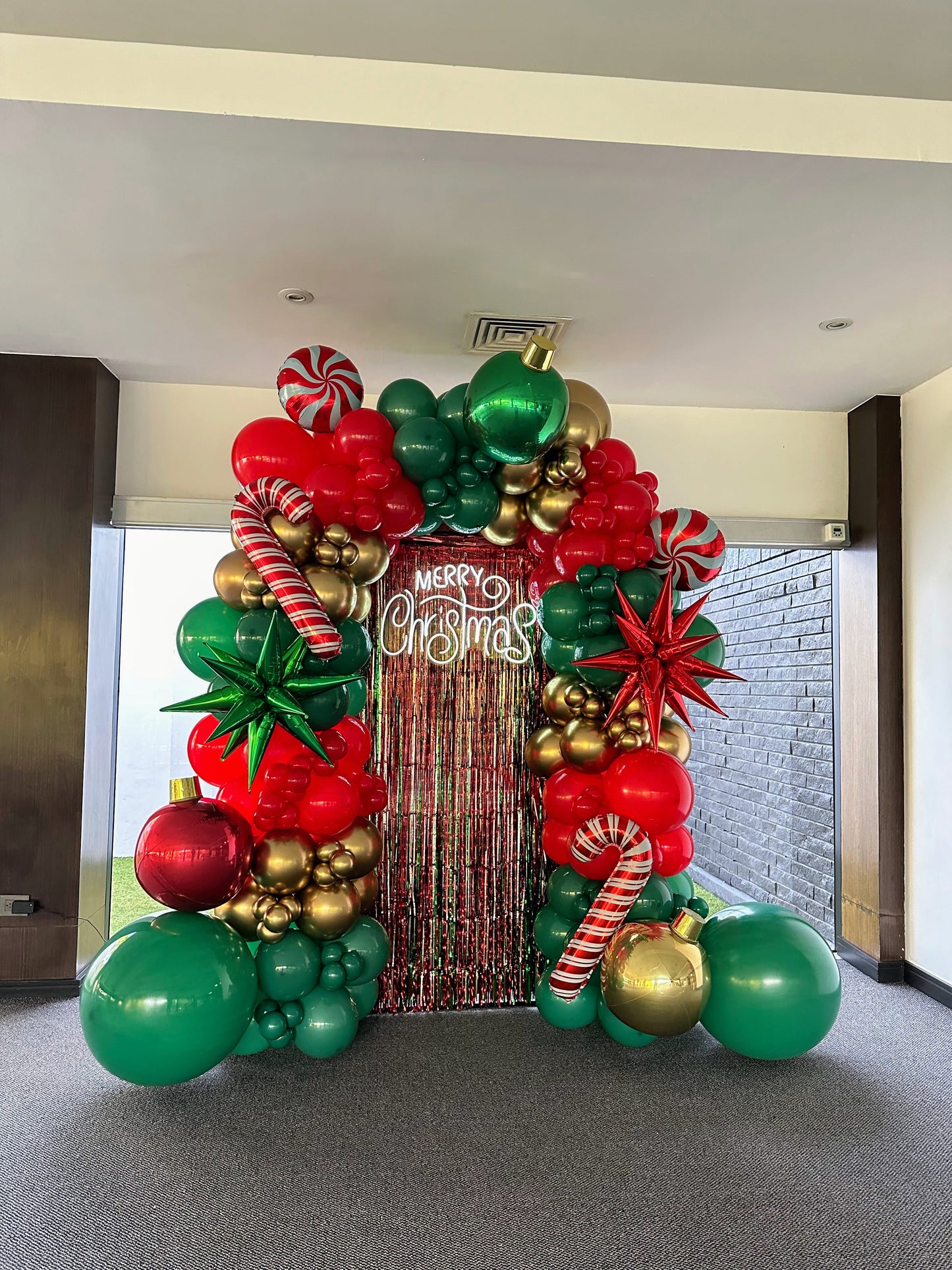 Set Navideño con Mix Cortina Metálica