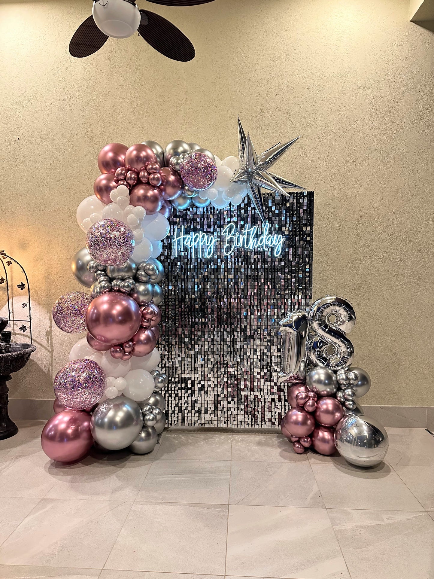 Shimmer Mediana + 2 Números de Globo