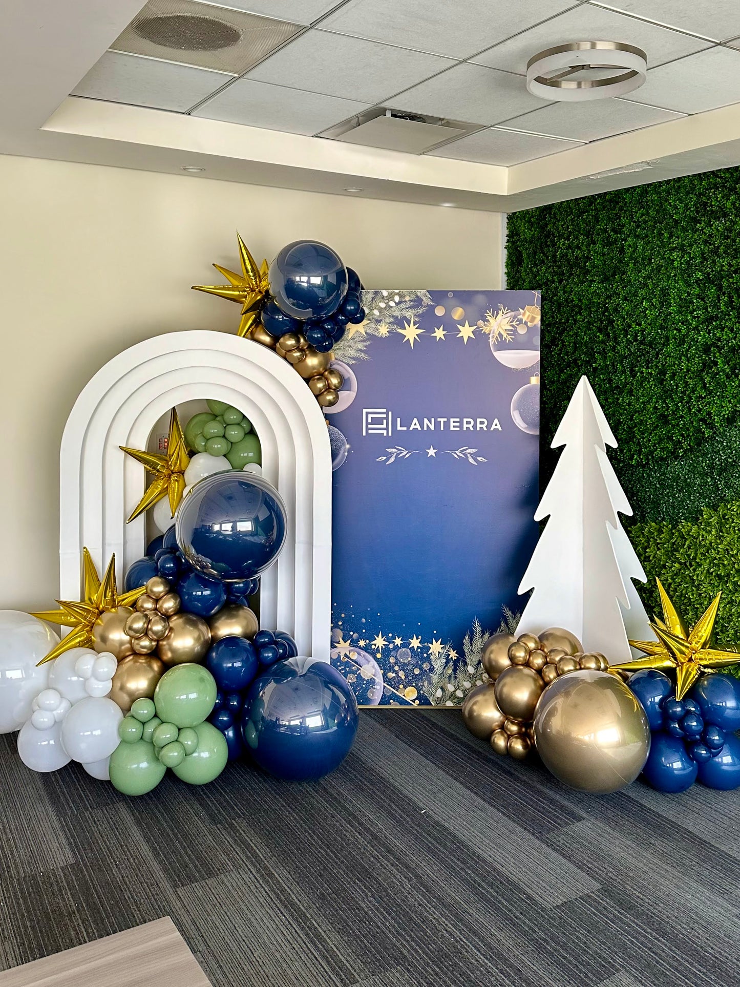 Set 2 Mamparas Navideño + Pino MDF