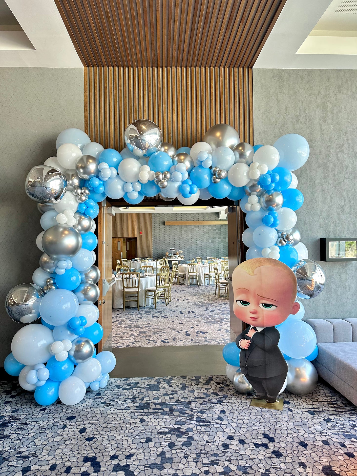 Marco de Globos Baby Shower Temática Baby Boss