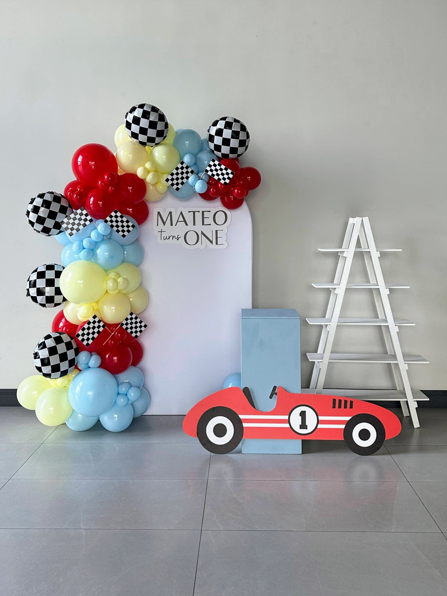 Mampara ONE Temática Carros + Escalera Recuerditos