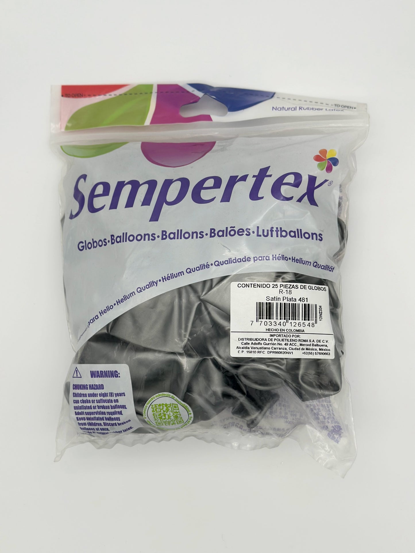 Satín 18" Sempertex (Bolsa 25pzs)