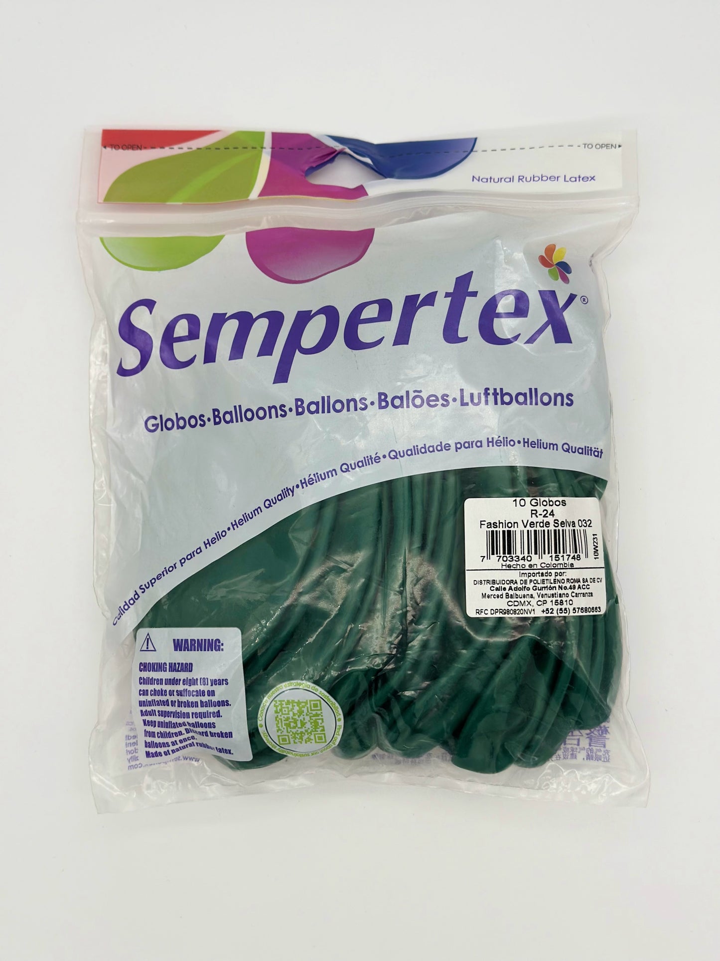 Fashion Verde Selva 24" (Bolsa 10pzs) Sempertex
