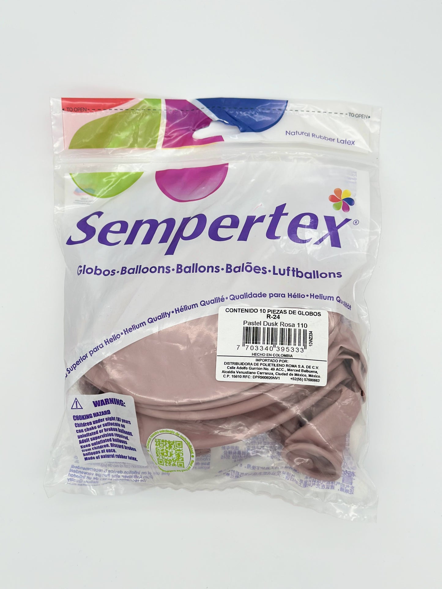 Pastel Dusk Rosa 24" (Bolsa 10pzs) Sempertex