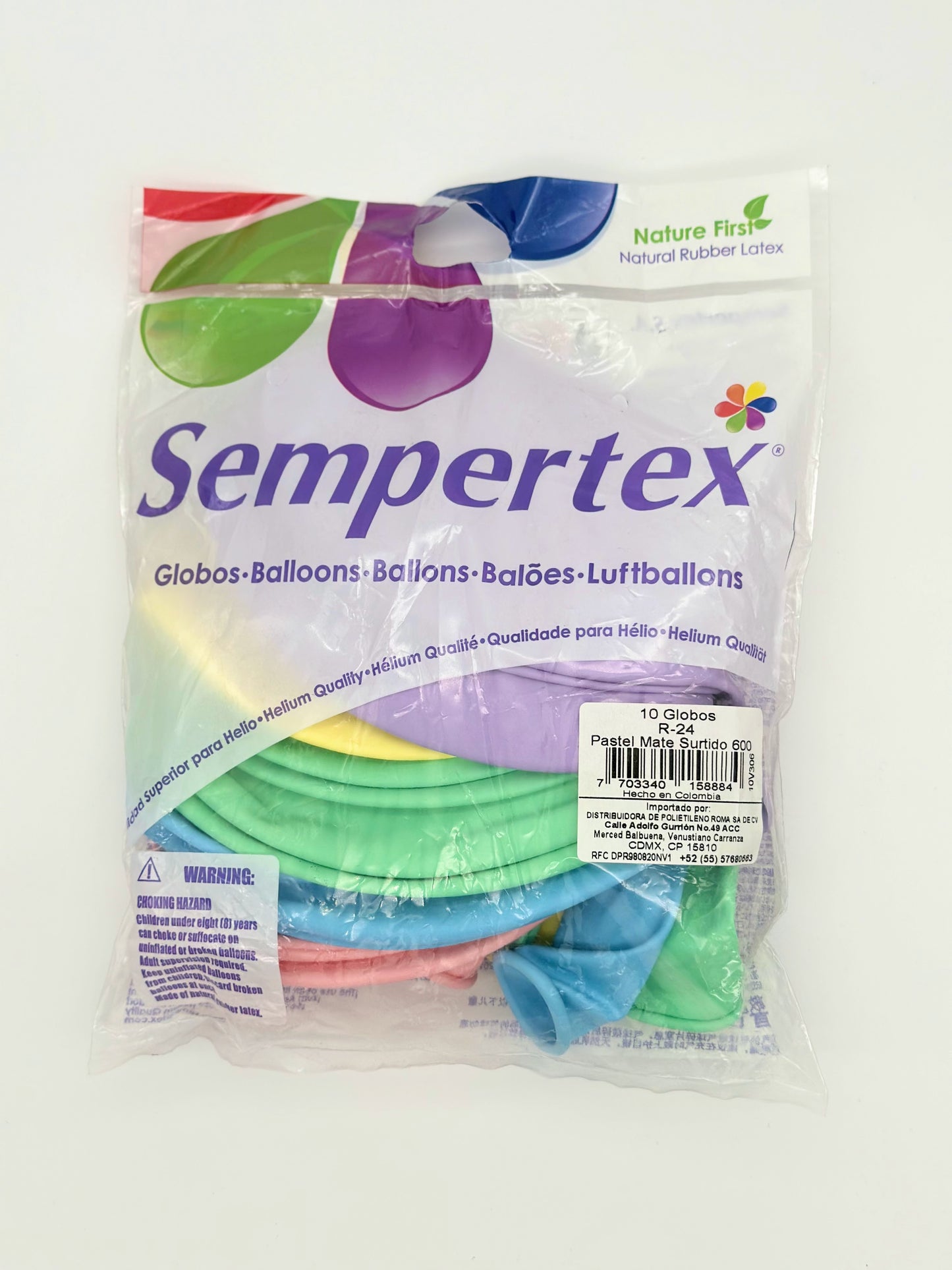 Pastel Mate 24" Sempertex (Bolsa 10pzs)