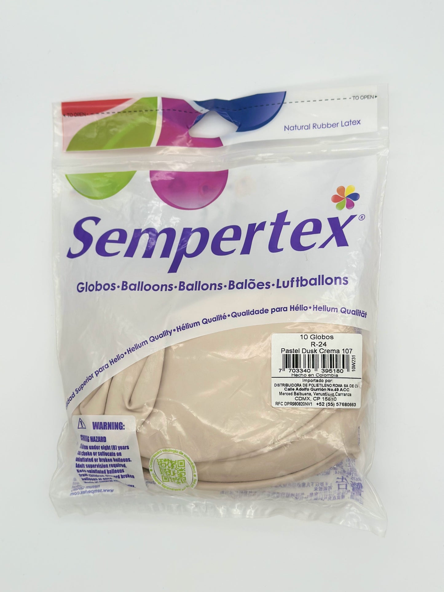 Pastel Dusk 24" Sempertex (Bolsa 10pzs)