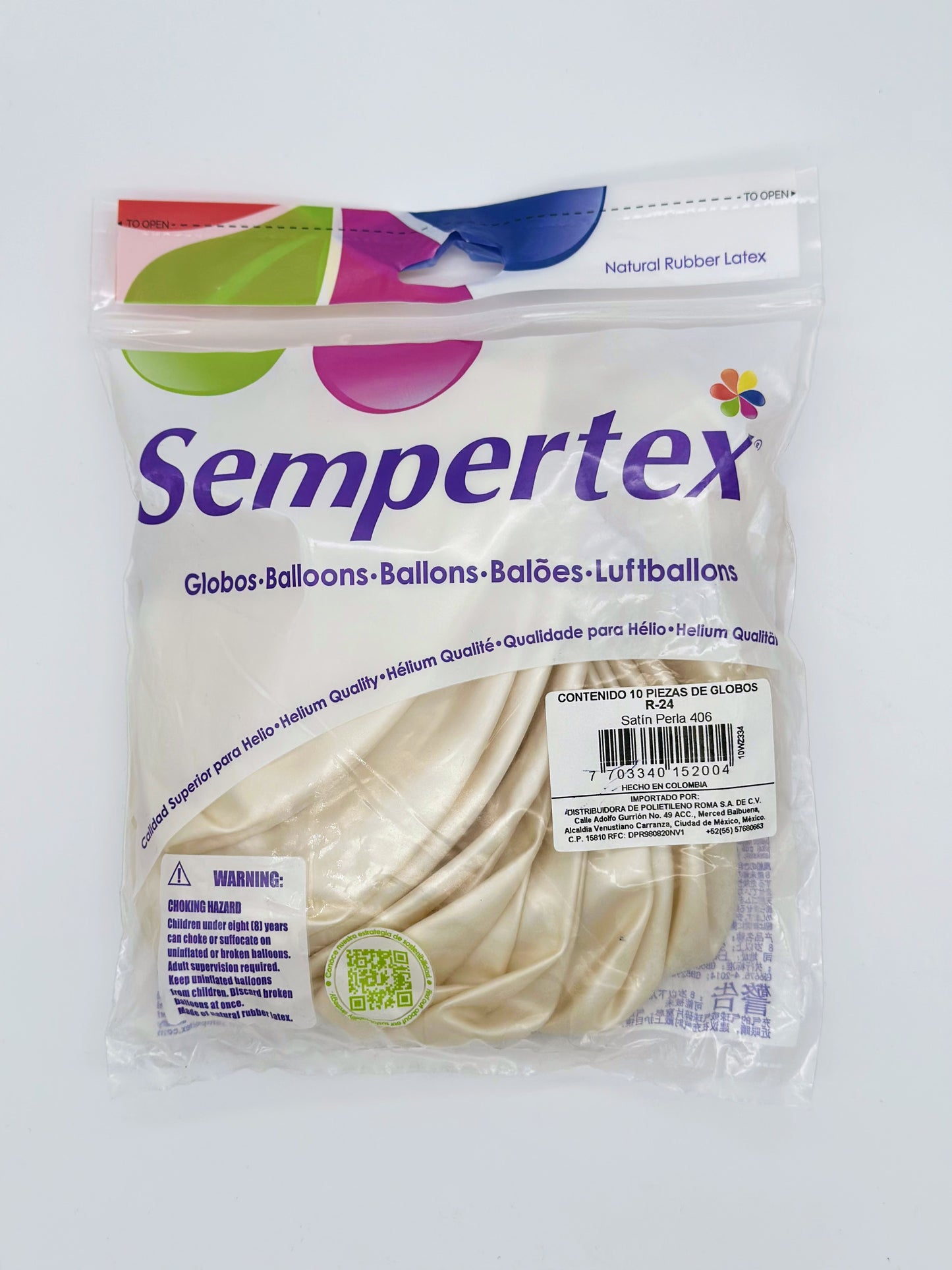 Satín Perla 24" (Bolsa 10pzs) Sempertex