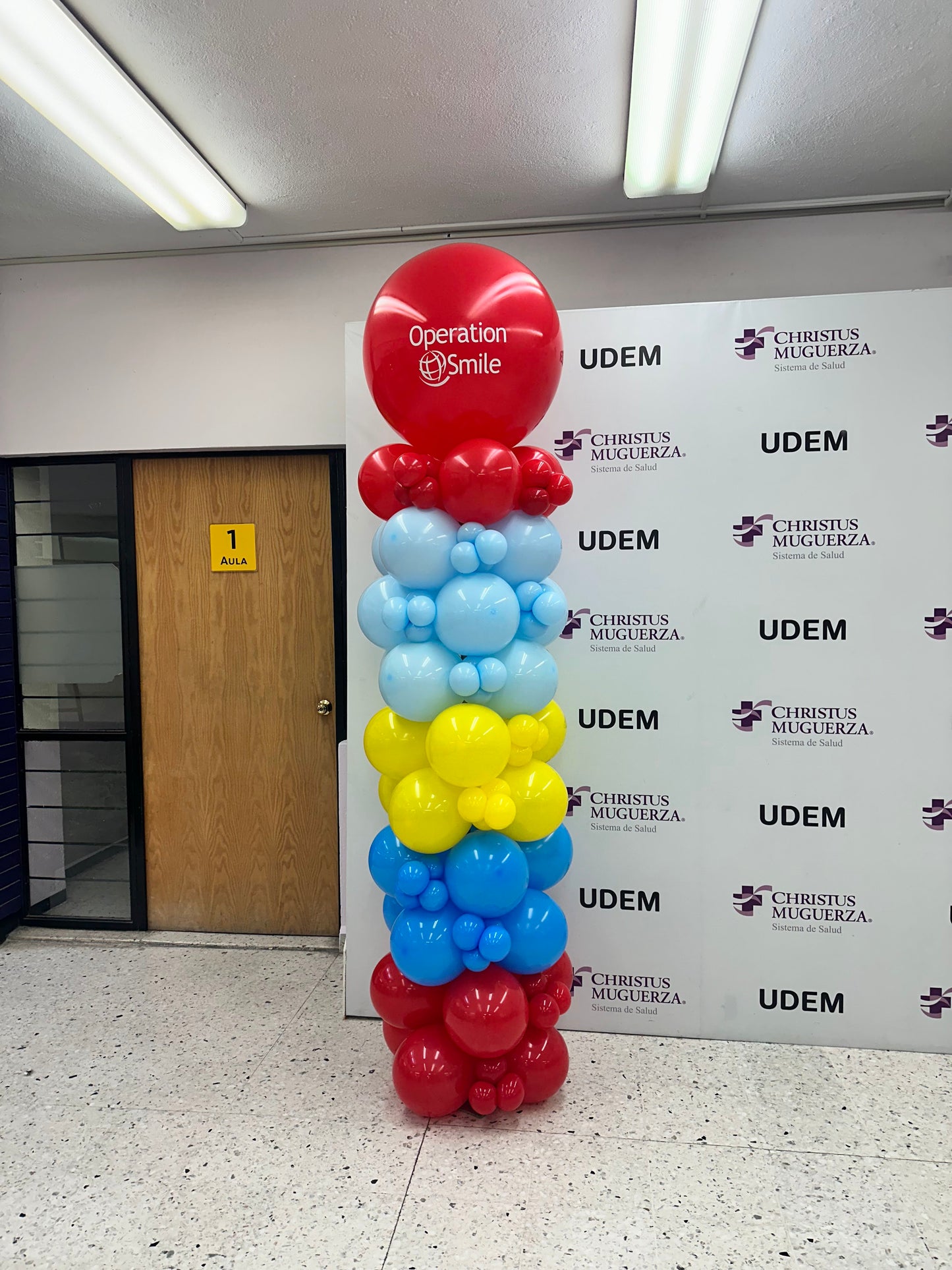 Columna de Globos con Logo