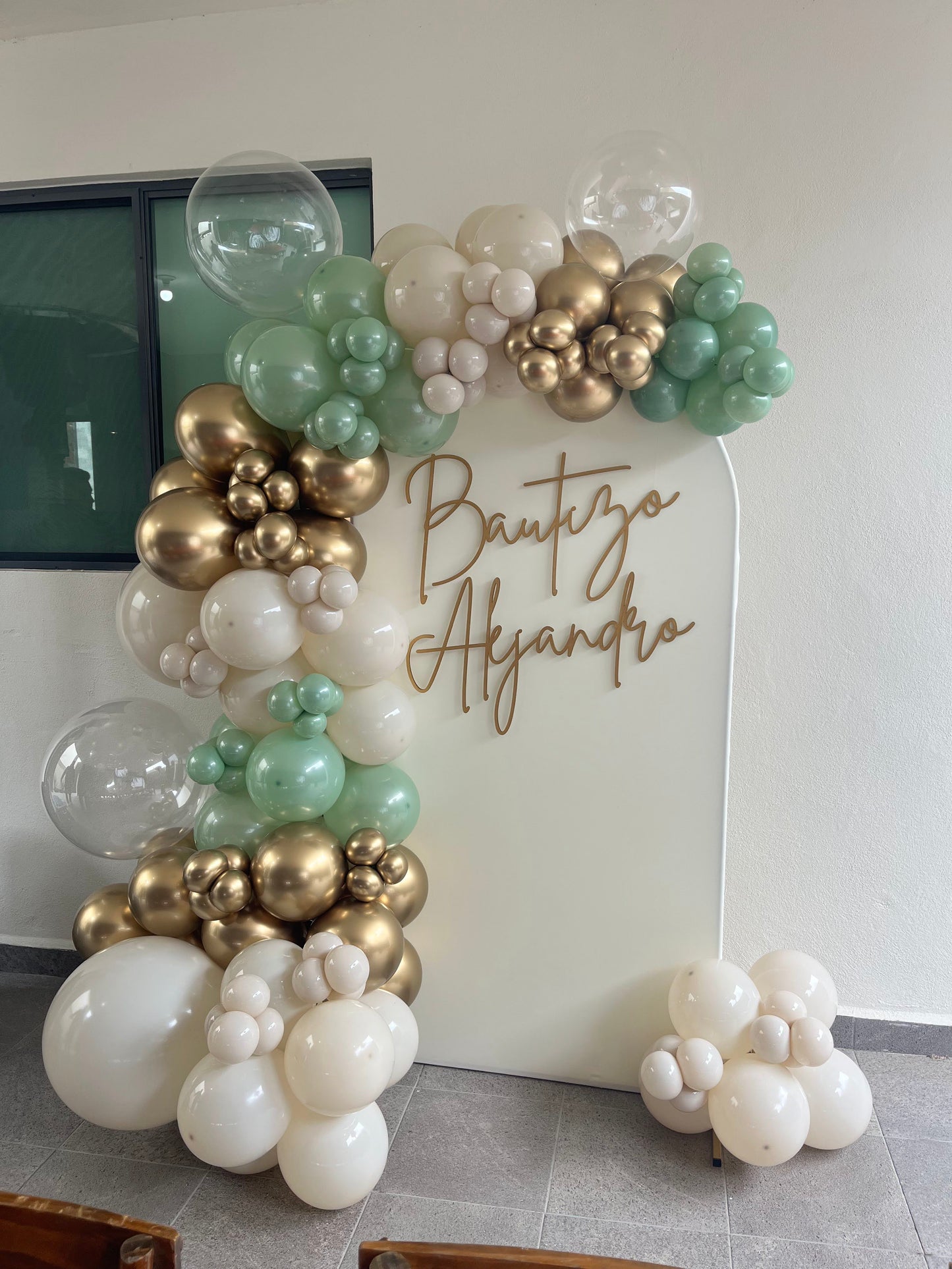 Mampara Bautizo + Nombre Personalizado