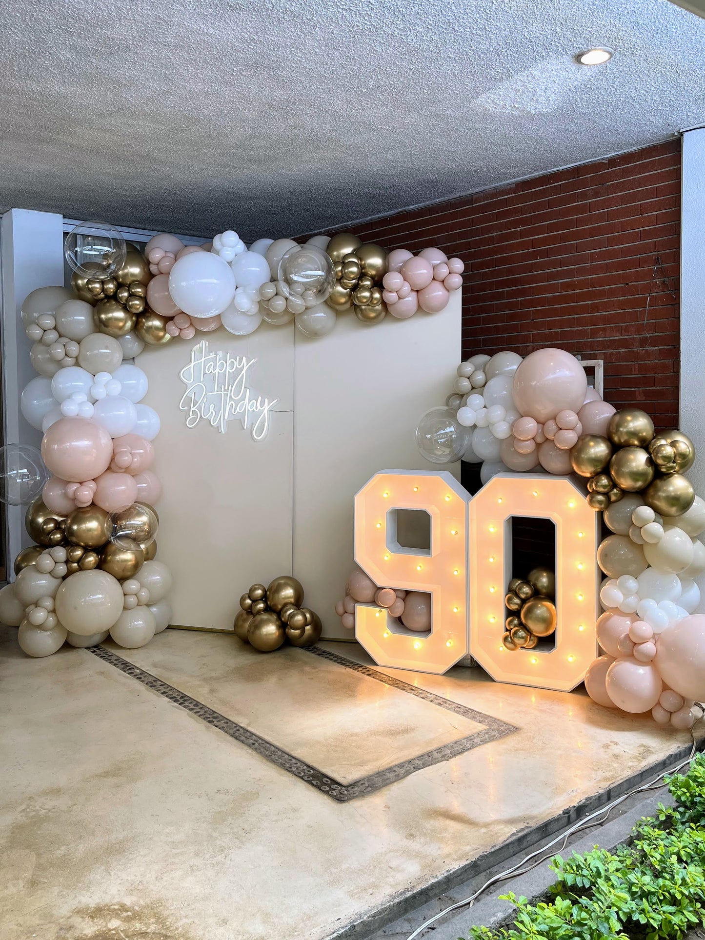 Set de 2 Mamparas Cuadradas Cumple 90