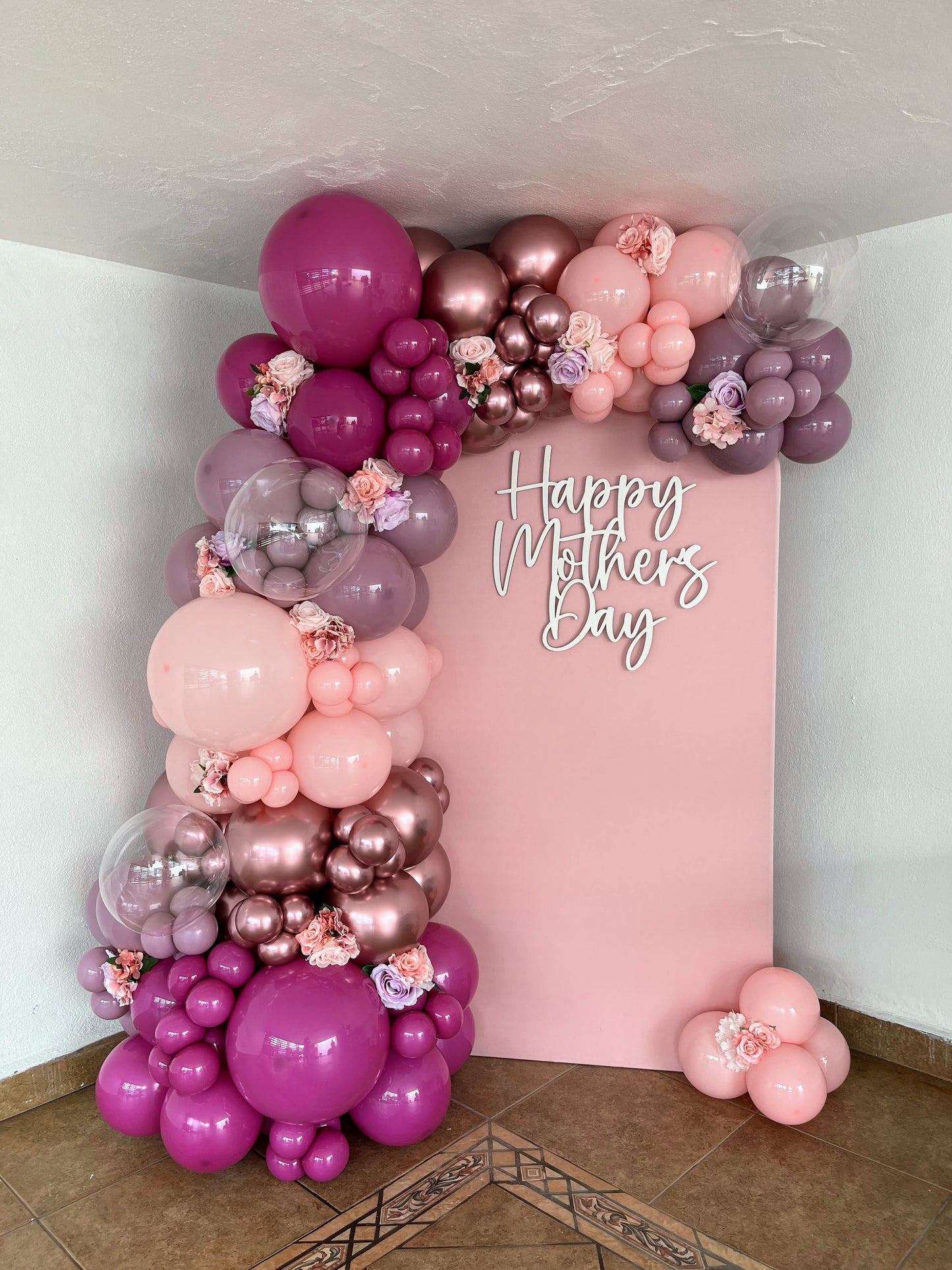 Mampara Mother's Day con Flor Artificial