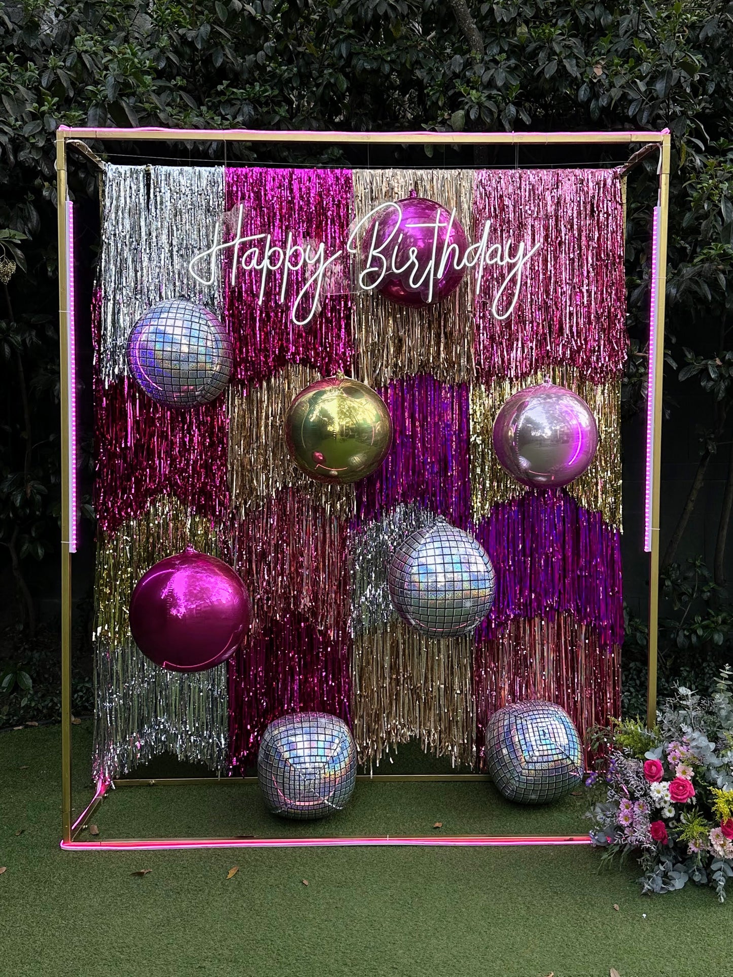 Cabina Mechas Tema Pink Disco