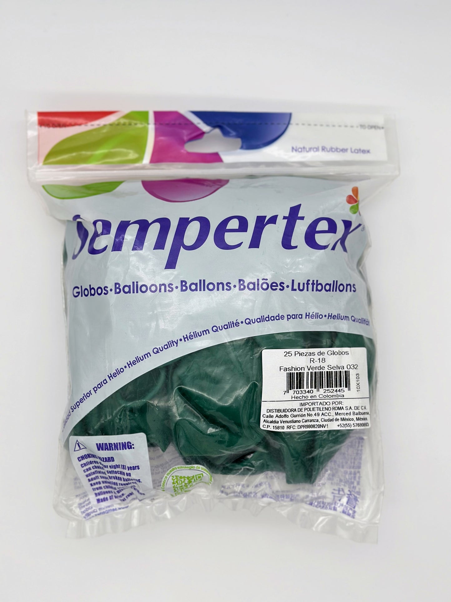 Fashion Verde Selva 18" (Bolsa 25pzs) Sempertex