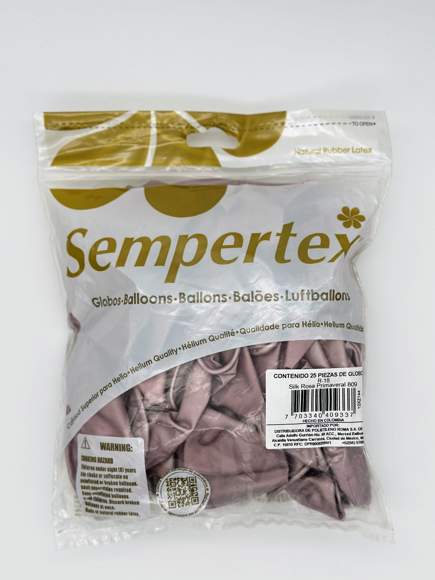 Silk Rosa Primaveral 18" (Bolsa 25pzs) Sempertex