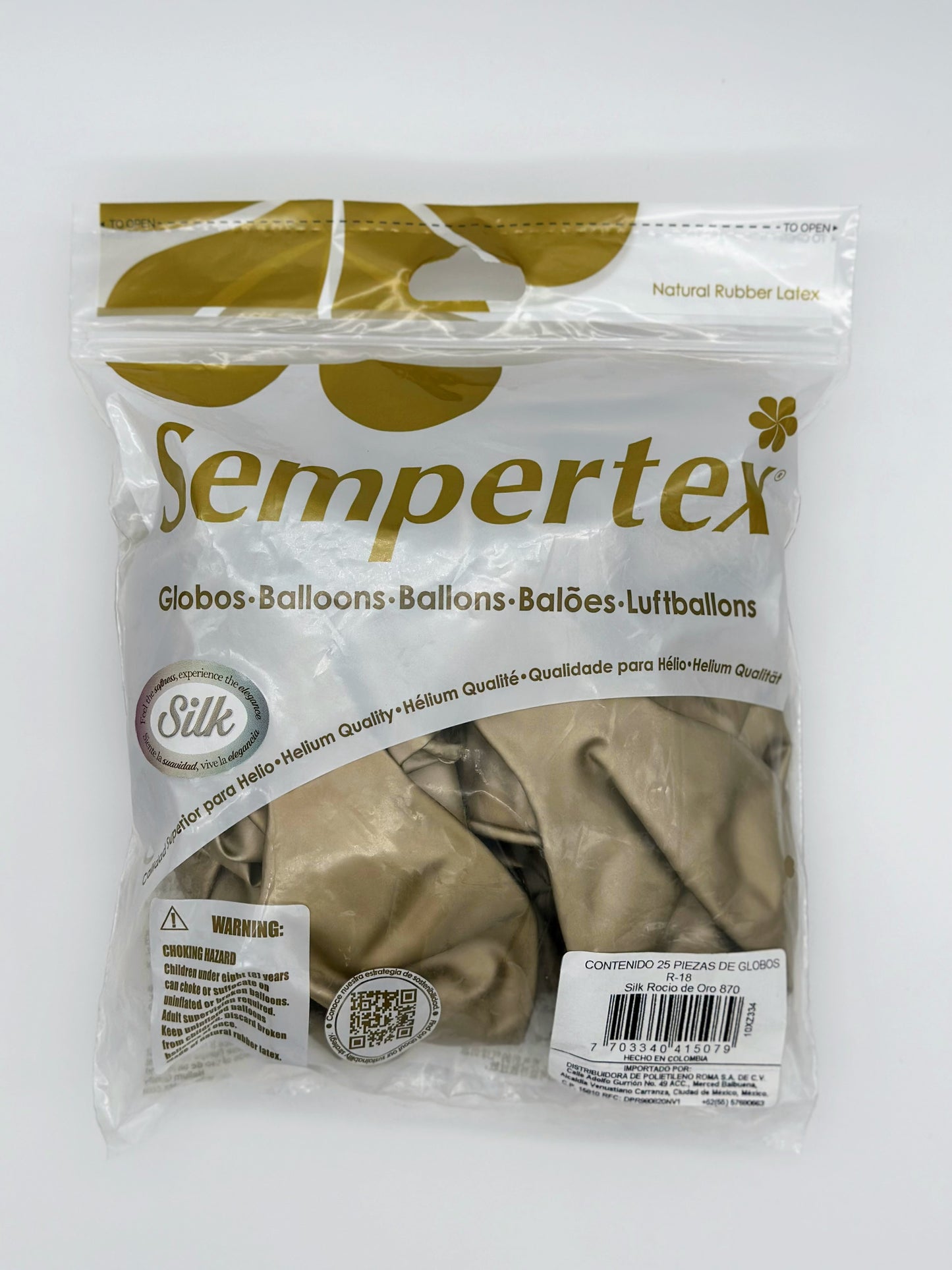 Silk Rocio de Oro 18" (Bolsa 25pzs) Sempertex