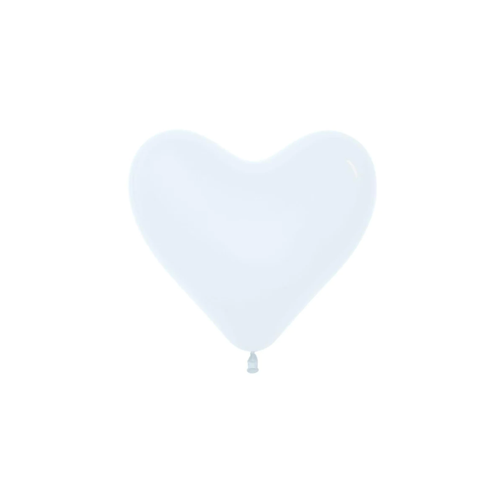 Fashion Corazon Blanco 6" (Bolsa 50pzs) Sempertex