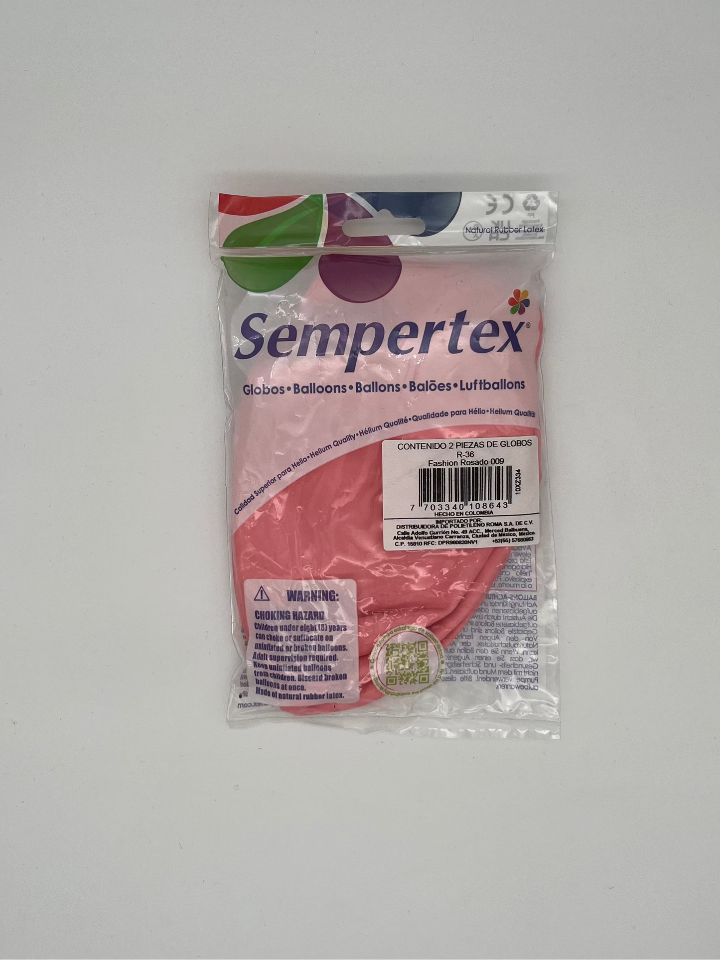 Fashion Rosado 36" (Bolsa 2pzs) Sempertex