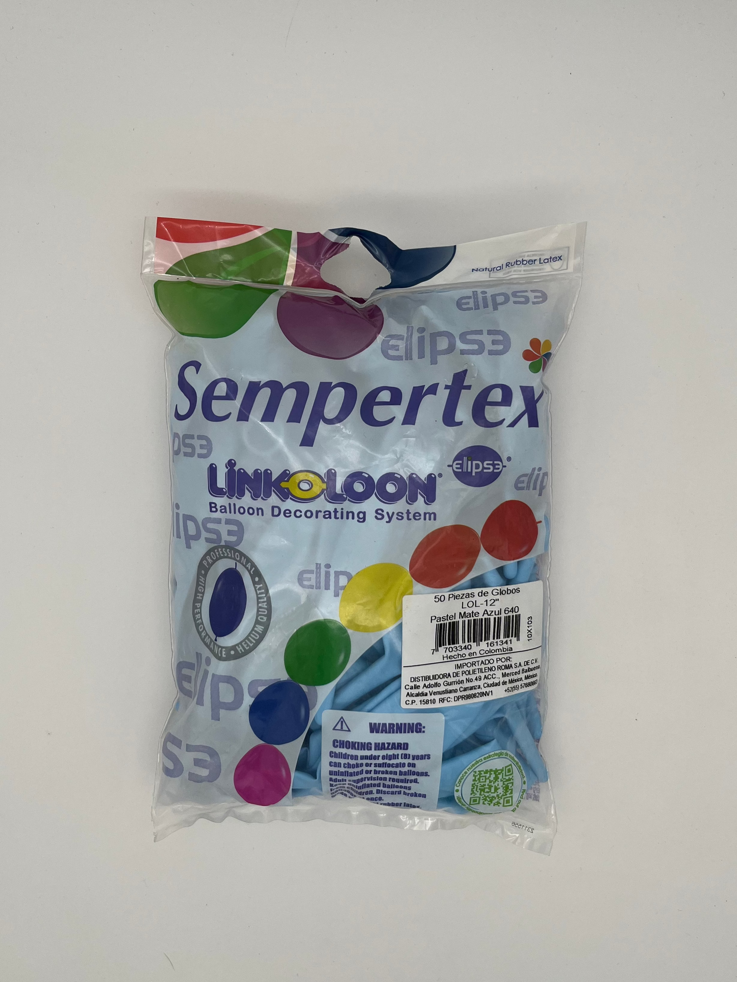 Pastel Mate Azul LOL 12 (Bolsa 50pzs) Sempertex