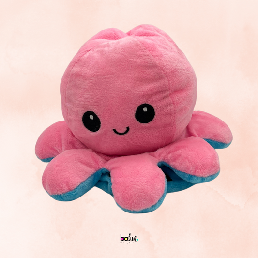 Peluche Pulpo Reversible Rosa/ Azul