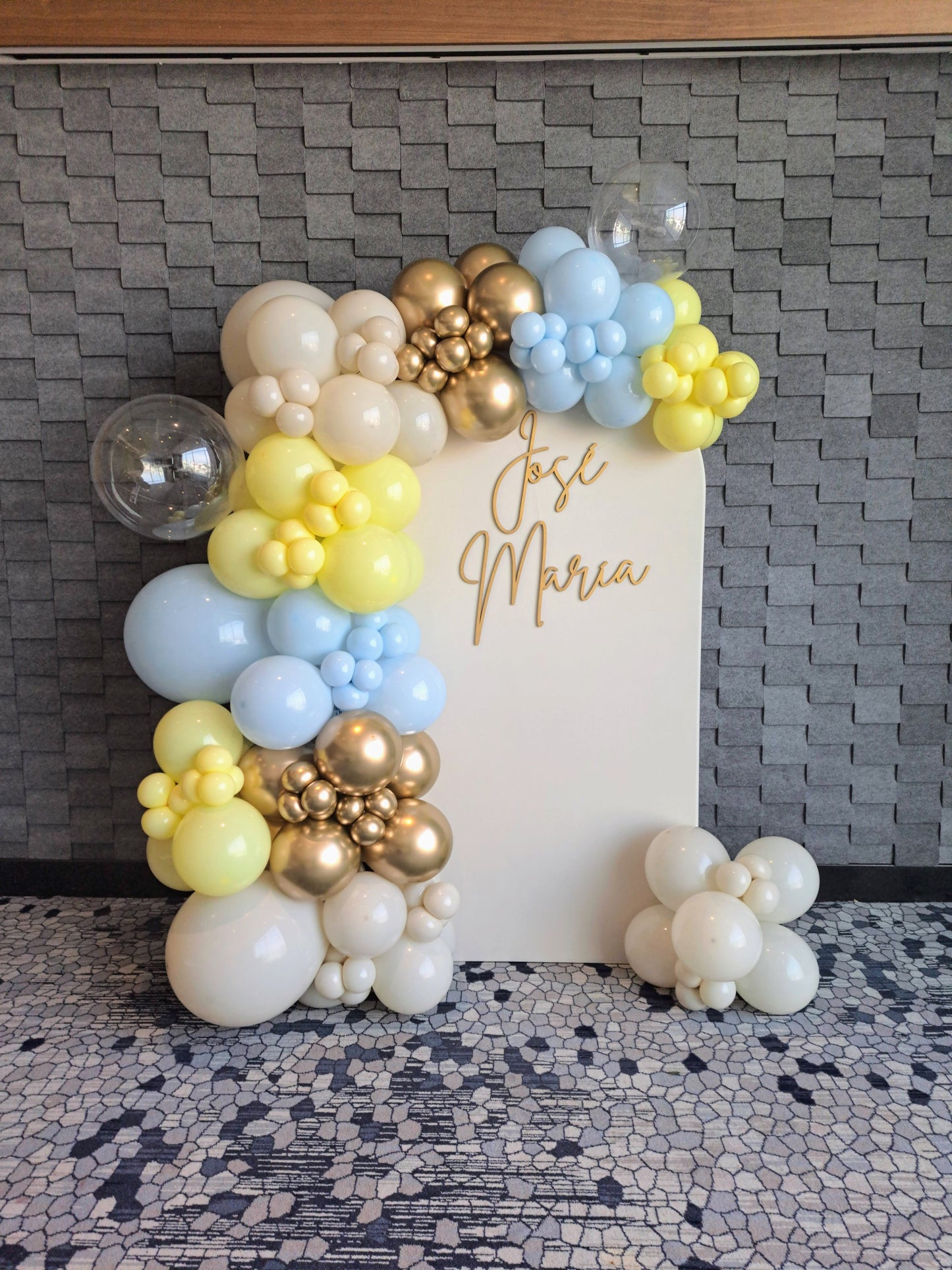 Mampara Baby Shower + 2 Nombres Personalizados