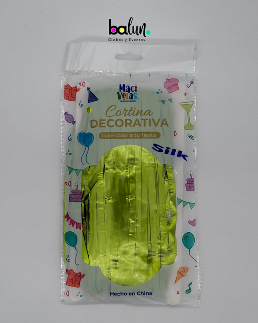 Cortina Color Verde Lima Silk