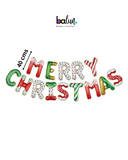 Banner Globo Merry Christmas Galleta