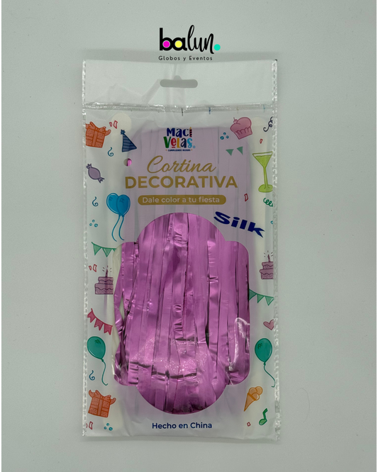 Cortina Color Rosa Lila Silk