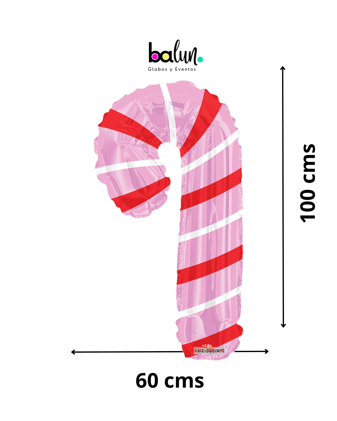 Bastón de Caramelo Jumbo 28" Kaleidoscope