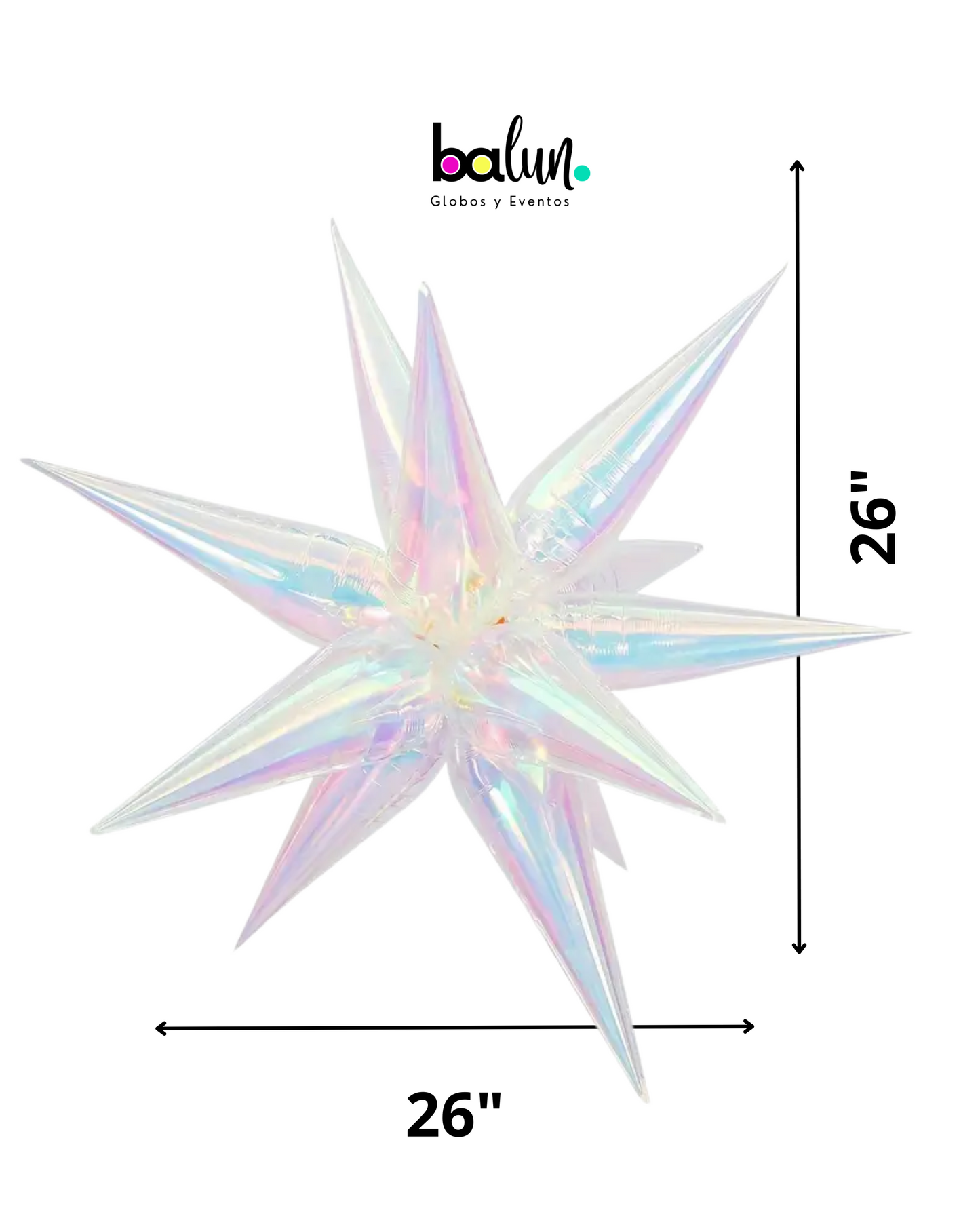 Estrella de 12 Picos 26" Indiriscente