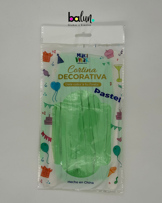 Cortina Color Verde Lima Pastel