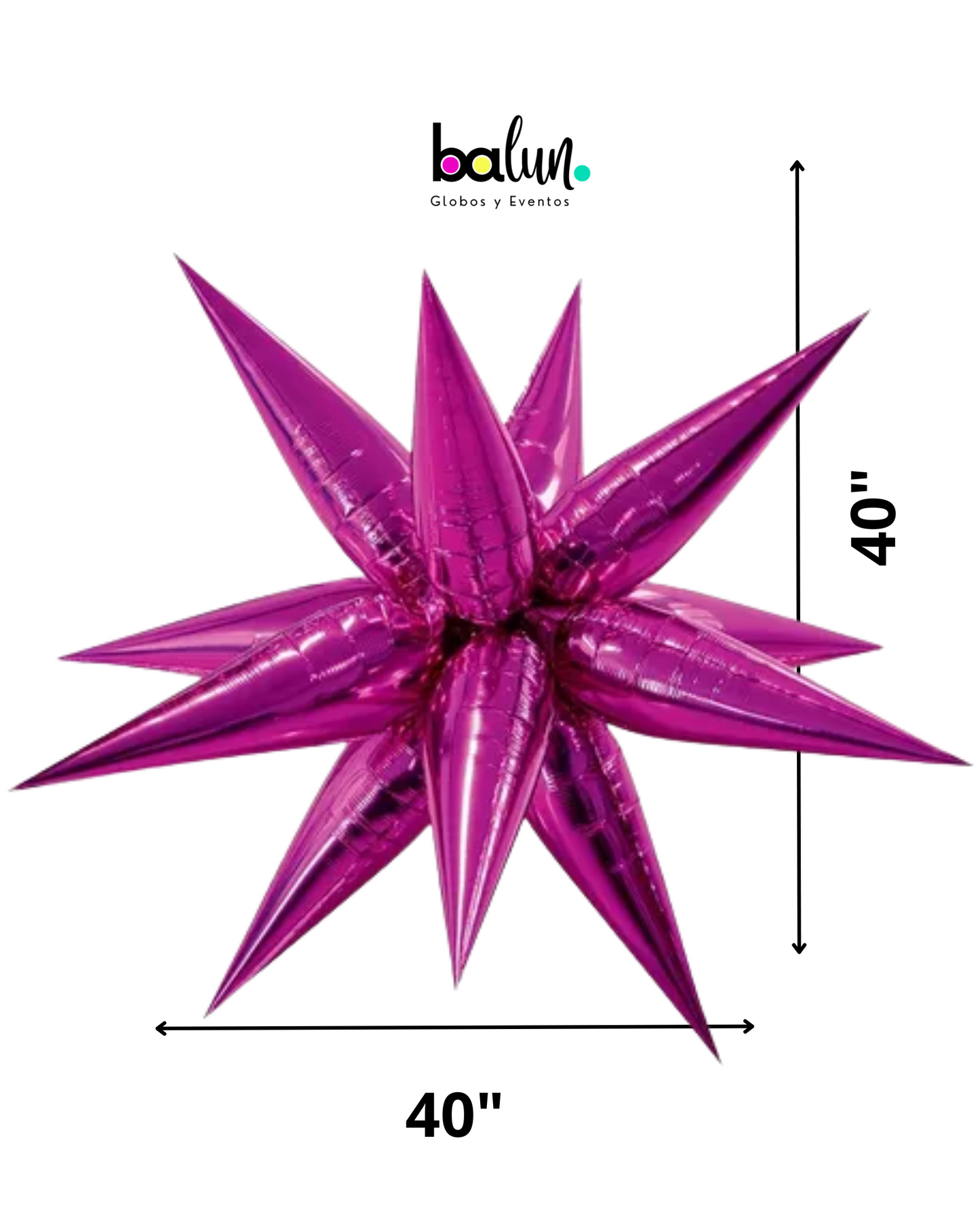 Estrella de 12 Picos 40" Malva