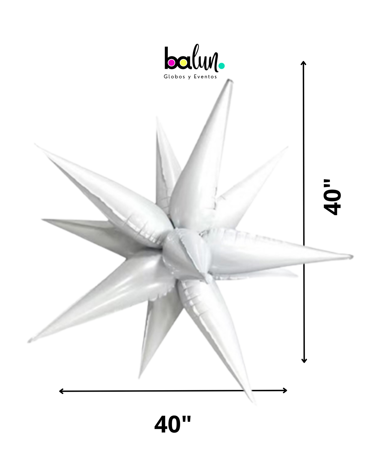 Estrella de 12 Picos 40" Blanco