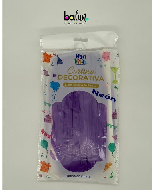 Cortina Color Morado Neon