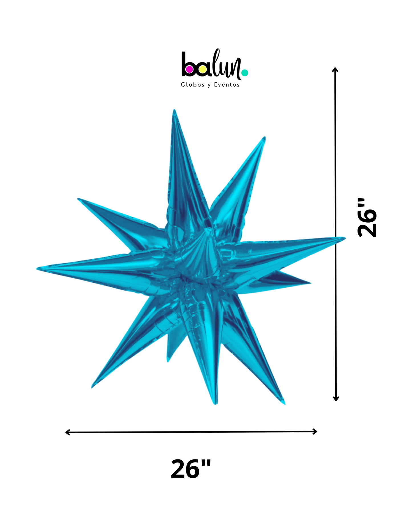 Estrella de 12 Picos 26" Aqua
