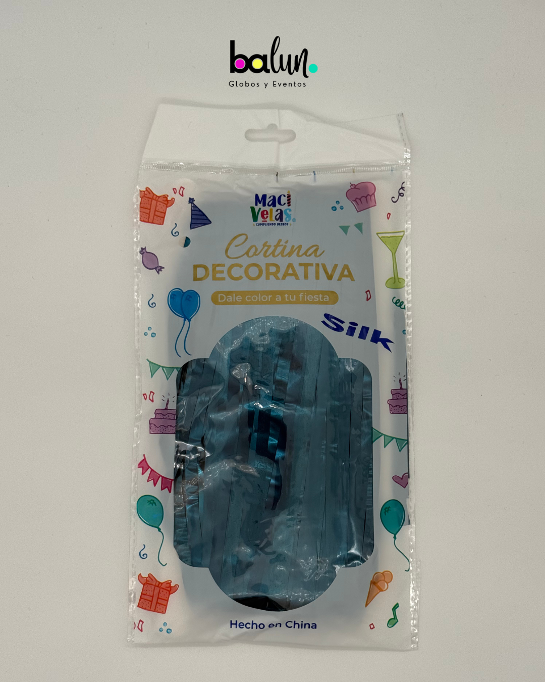Cortina Color Turquesa Profundo Silk