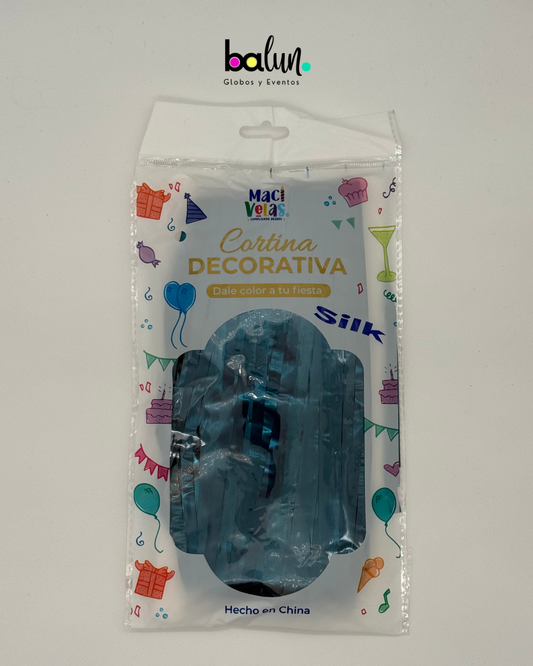 Cortina Color Turquesa Profundo Silk