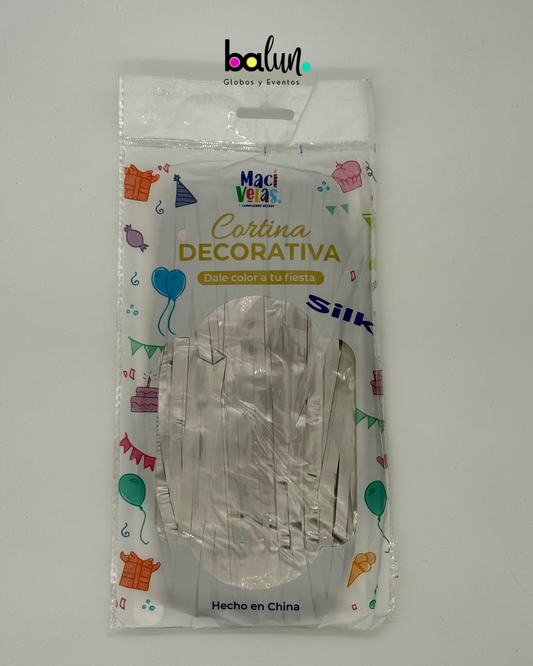 Cortina Color Plata Silk