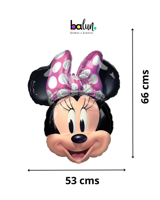 Minnie Mouse Cara Moño Rosa