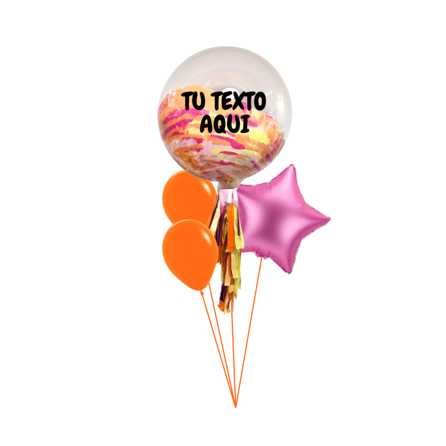 2 Globos Látex + 1 Estrella